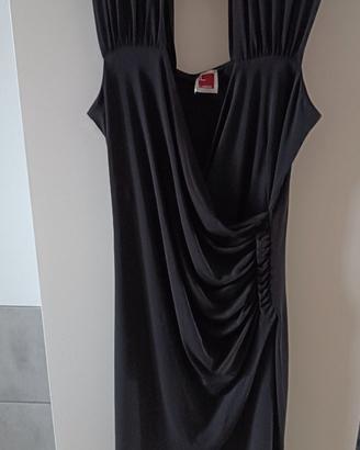 vestito nero, il lanificio, tg 44 elasticizzato