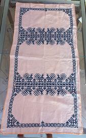 Runner vintage lino anni ‘70 rosa cipria