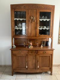 Credenza stile liberty in noce
