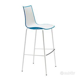 SGABELLO S-CAB ZEBRA BICOLORE VERNICATO H80