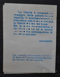 DEMOCRAZIA CRISTIANA  tessera 1977 Paese Veneto