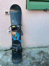 Snow board Santa Cruz con attacchi in ottime cond.