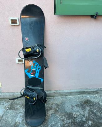 Snow board Santa Cruz con attacchi in ottime cond.
