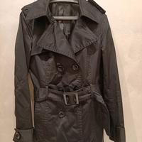 Trench corto, nero, taglia M