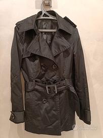 Trench corto, nero, taglia M