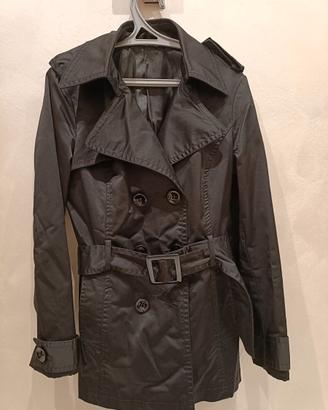 Trench corto, nero, taglia M