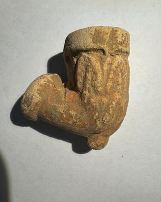 Roro fornello da pipa in terracotta del 1800.