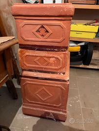 stufa a legna in terracotta