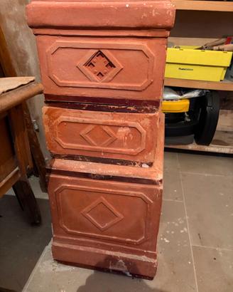 stufa a legna in terracotta