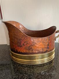 Copri vaso rame ottone