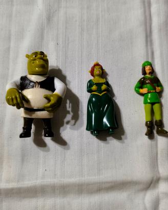 3 mini figures Shrek Fiona e Robin Hood DreamWorks