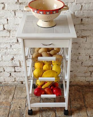 Vintage: Carrello cucina 3+1 cassetti restaurato