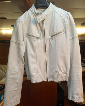 Giacca in pelle bianca Racer - DIESEL