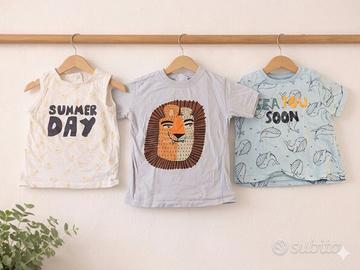 Lotto 3 t‑shirt bimbo 18–24 mesi estive