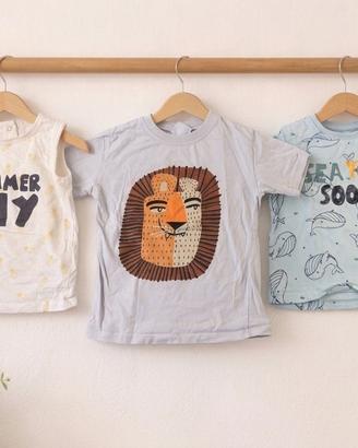 Lotto 3 t‑shirt bimbo 18–24 mesi estive