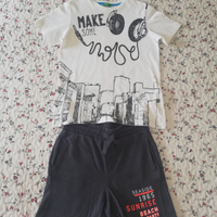T-shirt più pantaloncini Benetton