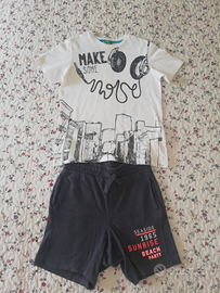 T-shirt più pantaloncini Benetton