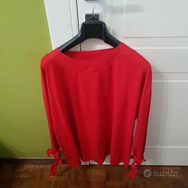 MAGLIA MANICA LUNGA ROSSA DONNA ZALANDO nuova Abbigliamento e