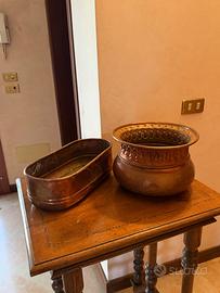 Set di vasi/recipienti antichi in rame