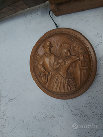 Quadretto legno intagliato