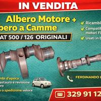 Albero Motore + Camme Fiat 500 / 126 Originali