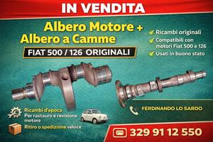 Albero Motore + Camme Fiat 500 / 126 Originali