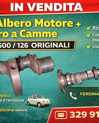 Albero Motore + Camme Fiat 500 / 126 Originali