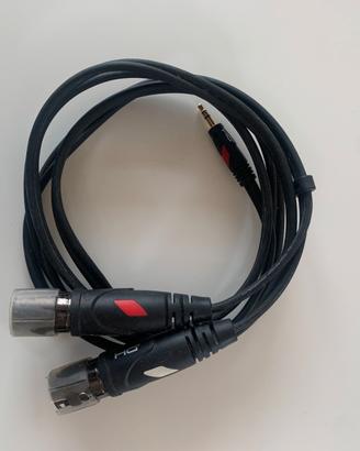 Cavo Adattatore Jack 3.5mm Stereo → Doppio XLR