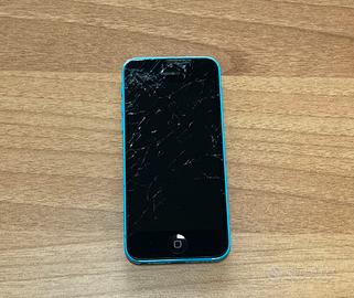 Iphone 5c azzurro display danneggiato