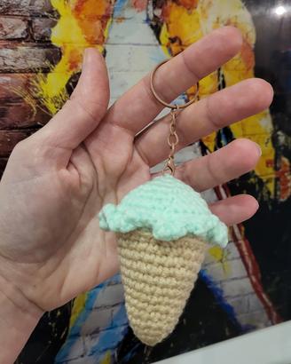 Portachiavi Gelato uncinetto 🍦 fatto a mano
