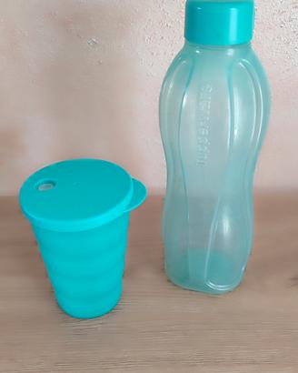 Set Tupperware (Ecobottiglia+Bicchiere con  tappo)