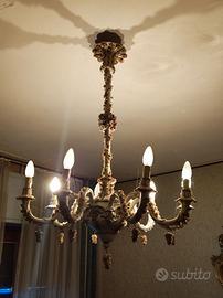 Lampadario Capodimonte + 2 appliques