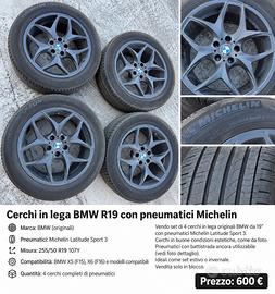 Set conpleto 4 cerchi in lega originali BMW da 19”