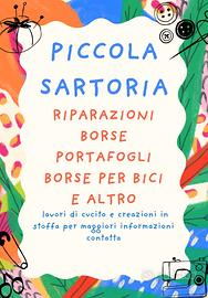 Piccola sartoria e creazioni in stoffa