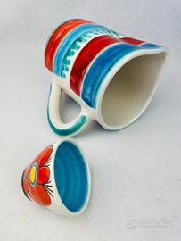 De Simone Sicilian Ceramic Set Vintage 70s Caraffa