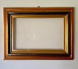 Cornice legno dorato-policroma