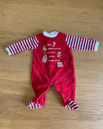 Tutina pagliaccetto  natalizio neonato 1-2 mesi