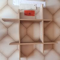 Libreria sospesa color quercia