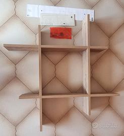 Libreria sospesa color quercia