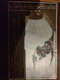 cart. orig. in metal Pinedo ala d'Italia Ventennio