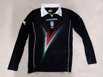Maglia divisa arbitro 100 anni AIA FIGC, M nera