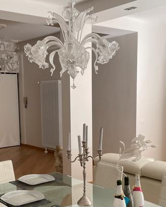 Lampadario Murano Vetro Trasparente