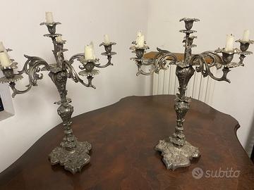 Set di 5 Candelieri Sheffield a 5 fiamme