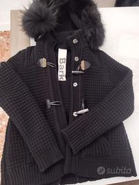 Bark giaccone originale nero pelliccia nero tg. xs