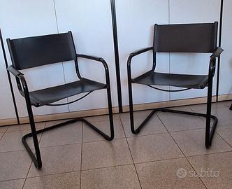 DUE POLTRONE STILE WASSILY / LE CORBUSIER