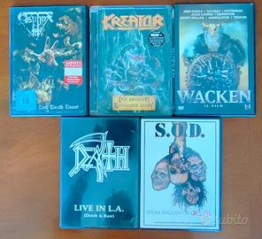 Lotto 5 DVD Metal Death Kreator Asphyx SOD Wacken