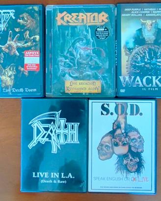 Lotto 5 DVD Metal Death Kreator Asphyx SOD Wacken