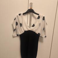 vestito nero e bianco 