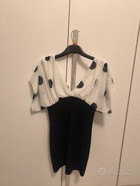 vestito nero e bianco 