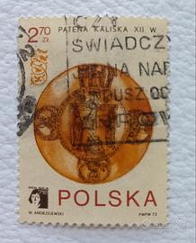 Francobollo Polska Patena Kaliska XII W
